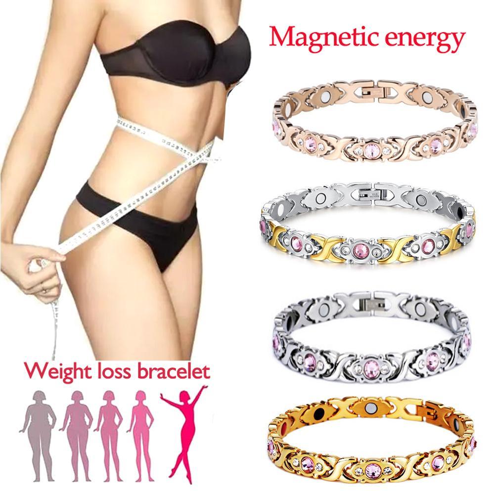Health Wellness Gifts Women - Magnetic Lymphatic Detox สร้อยข้อมือ Zircon Slimming