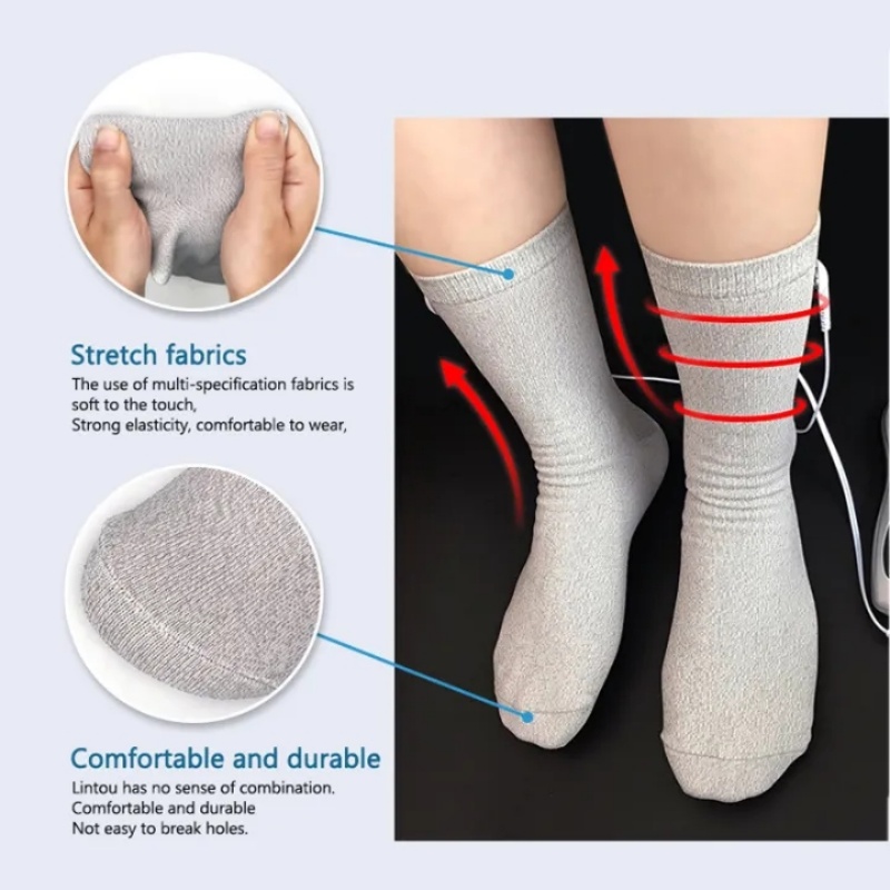 ถุงเท้าไฟฟ้านำไฟฟ้าใยเงินฟรีไซ - Tens Pain Relief Unit บทวิจารณ์และราคา